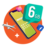 SIM2Fly เล่นเน็ต Non-Stop 6GB